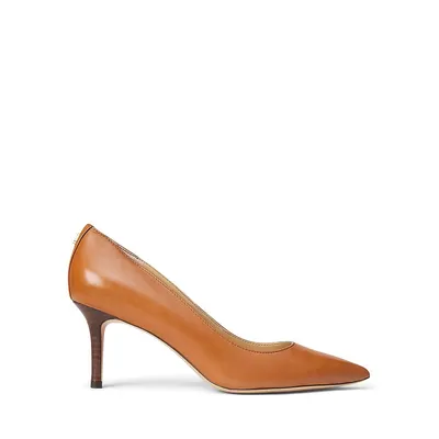Point Toe Leather Pumps