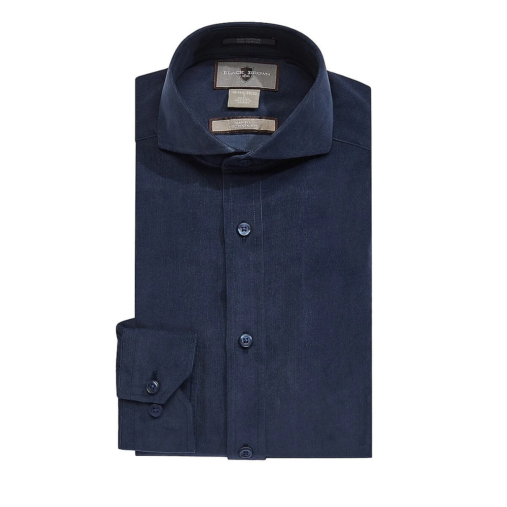 Slim-Fit Corduroy Dress Shirt