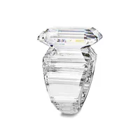 Lucent ​Stainless Steel & Swarovski Crystal Octagonal Cocktail Ring