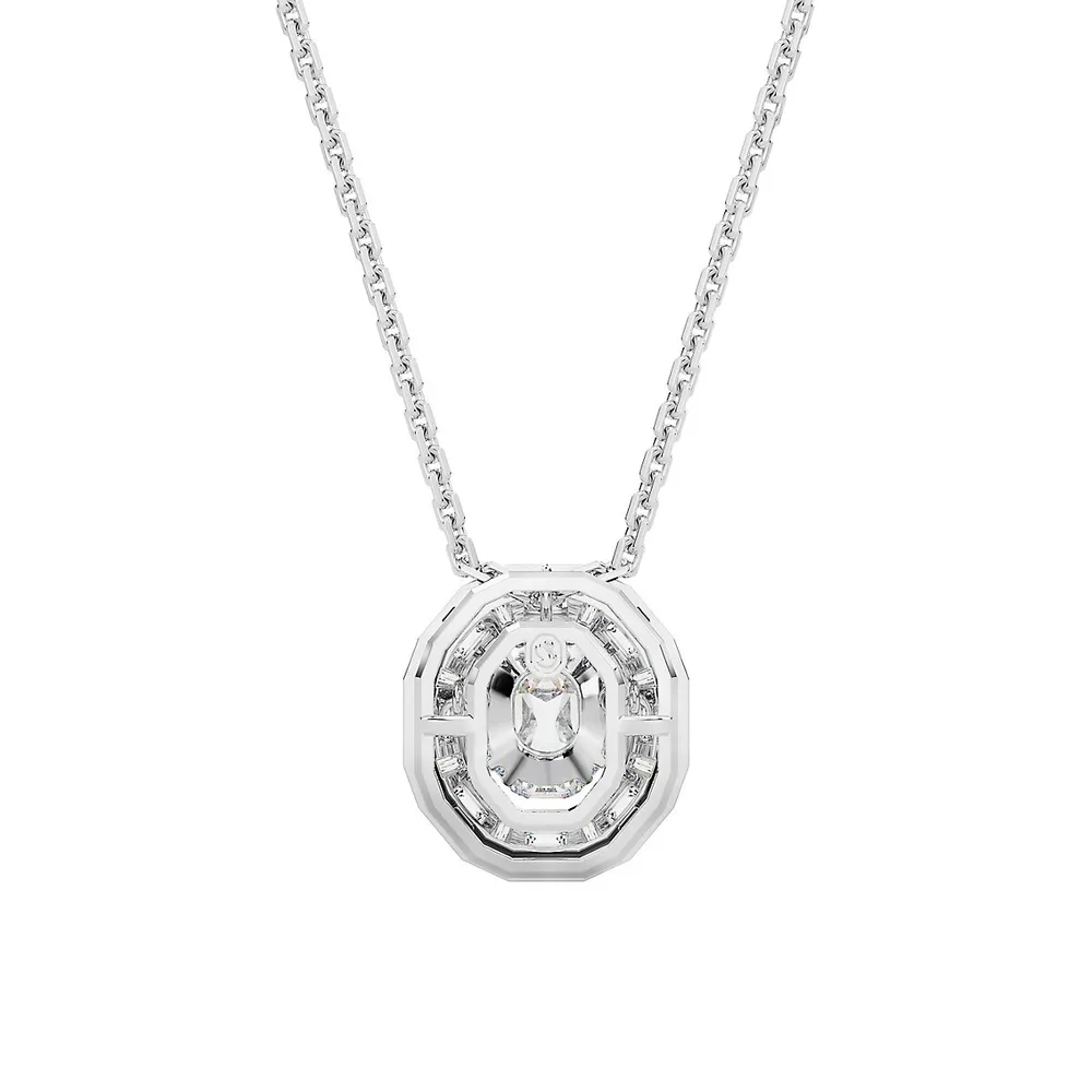 Mesmera Rhodium-Plated Swarovski Crystal Pendant Necklace