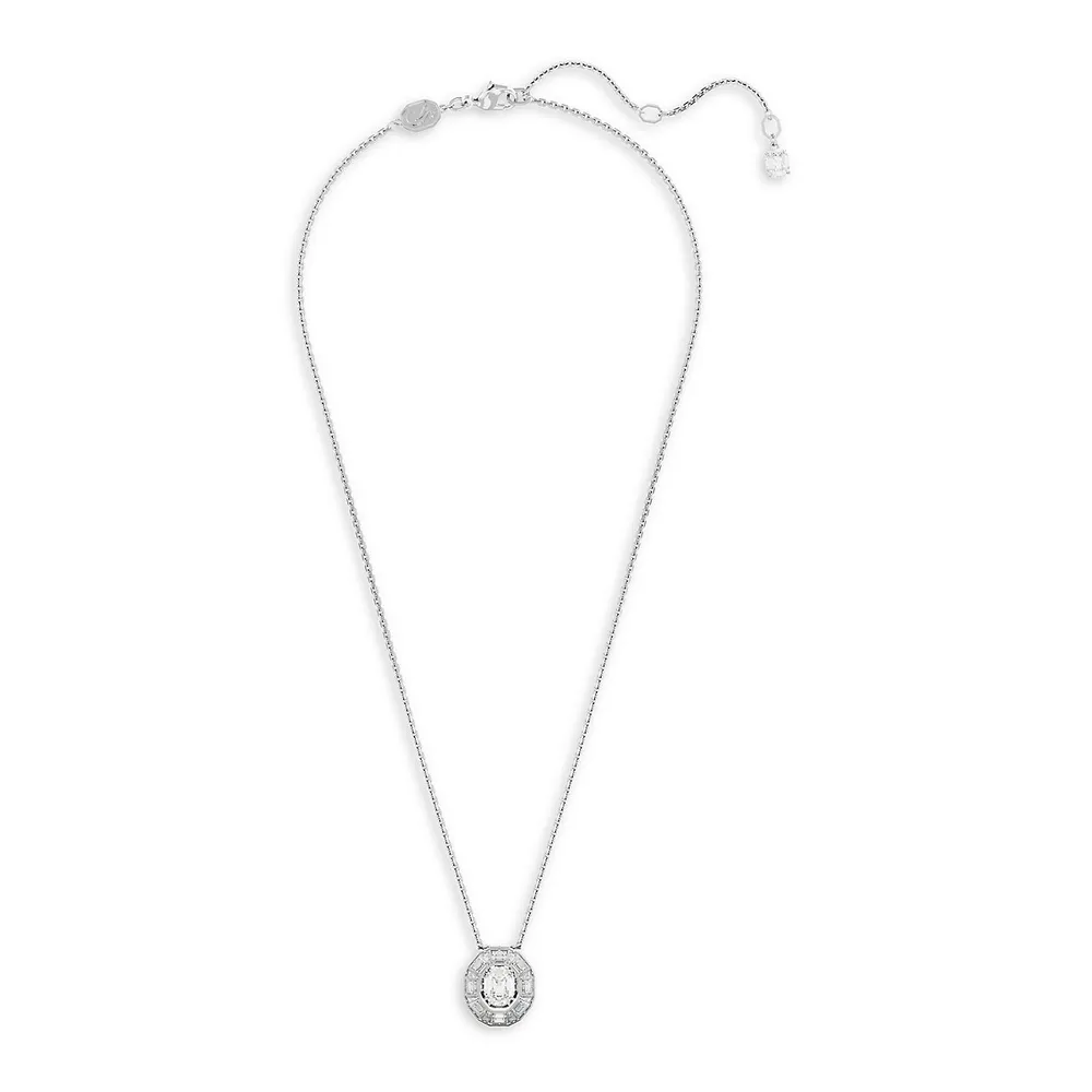 Mesmera Rhodium-Plated Swarovski Crystal Pendant Necklace