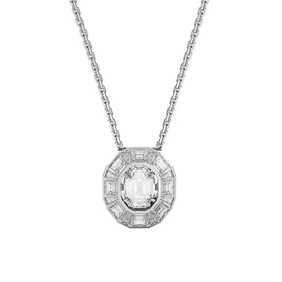 Mesmera Rhodium-Plated Swarovski Crystal Pendant Necklace