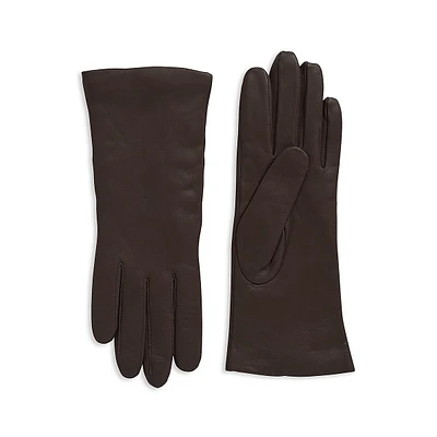 Cashmere-Lined Leather Gloves