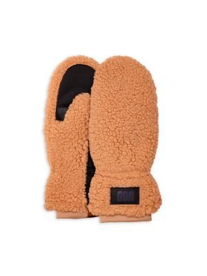 Women's Faux Shearling Mittens With Storm Cuff