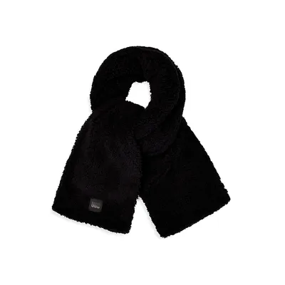Faux Shearling Oversized Scarf
