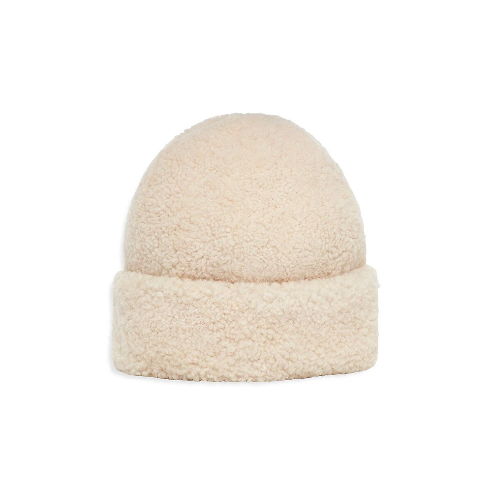 Curly Sheepskin Cuff Toque