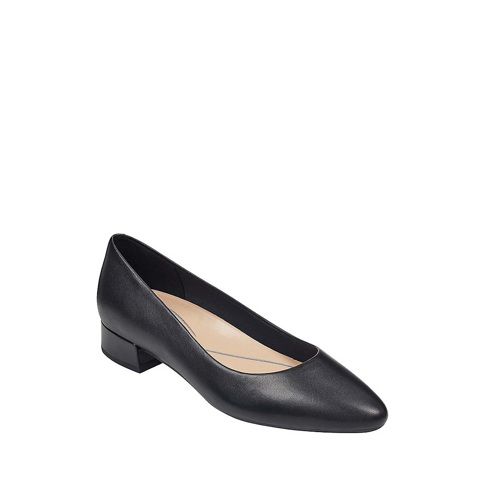 Caldise 2 Leather Low-Heel Pumps