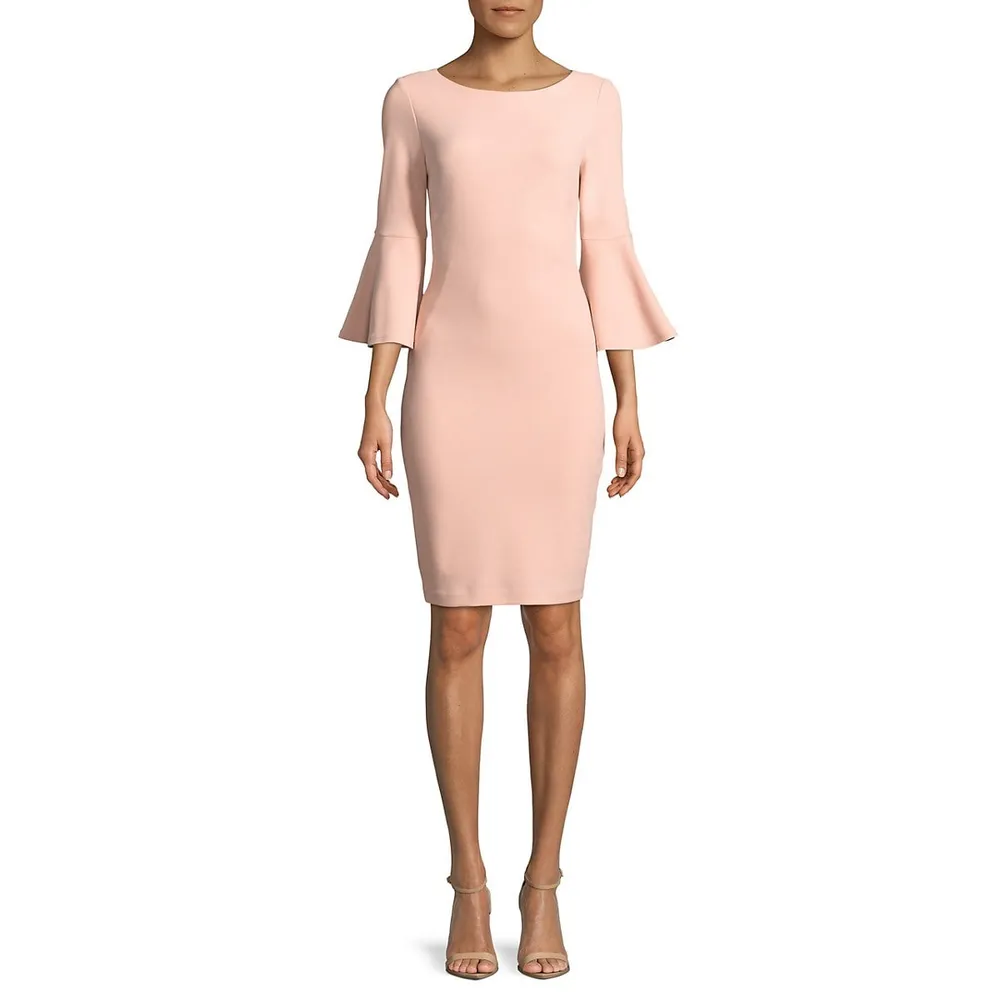 Bell Sleeve Sheath Dress