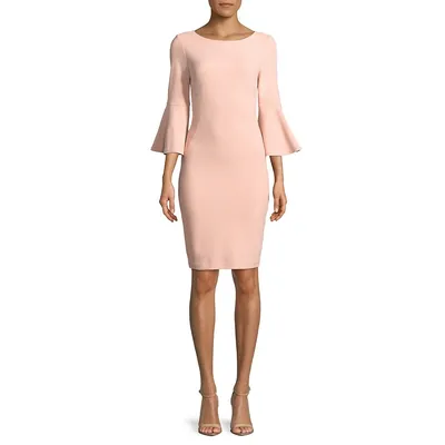 Bell Sleeve Sheath Dress