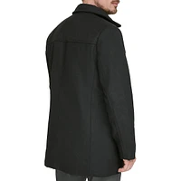 Synthetic & Wool-Blend Bib-Insert Commuter Coat