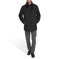 Synthetic & Wool-Blend Bib-Insert Commuter Coat