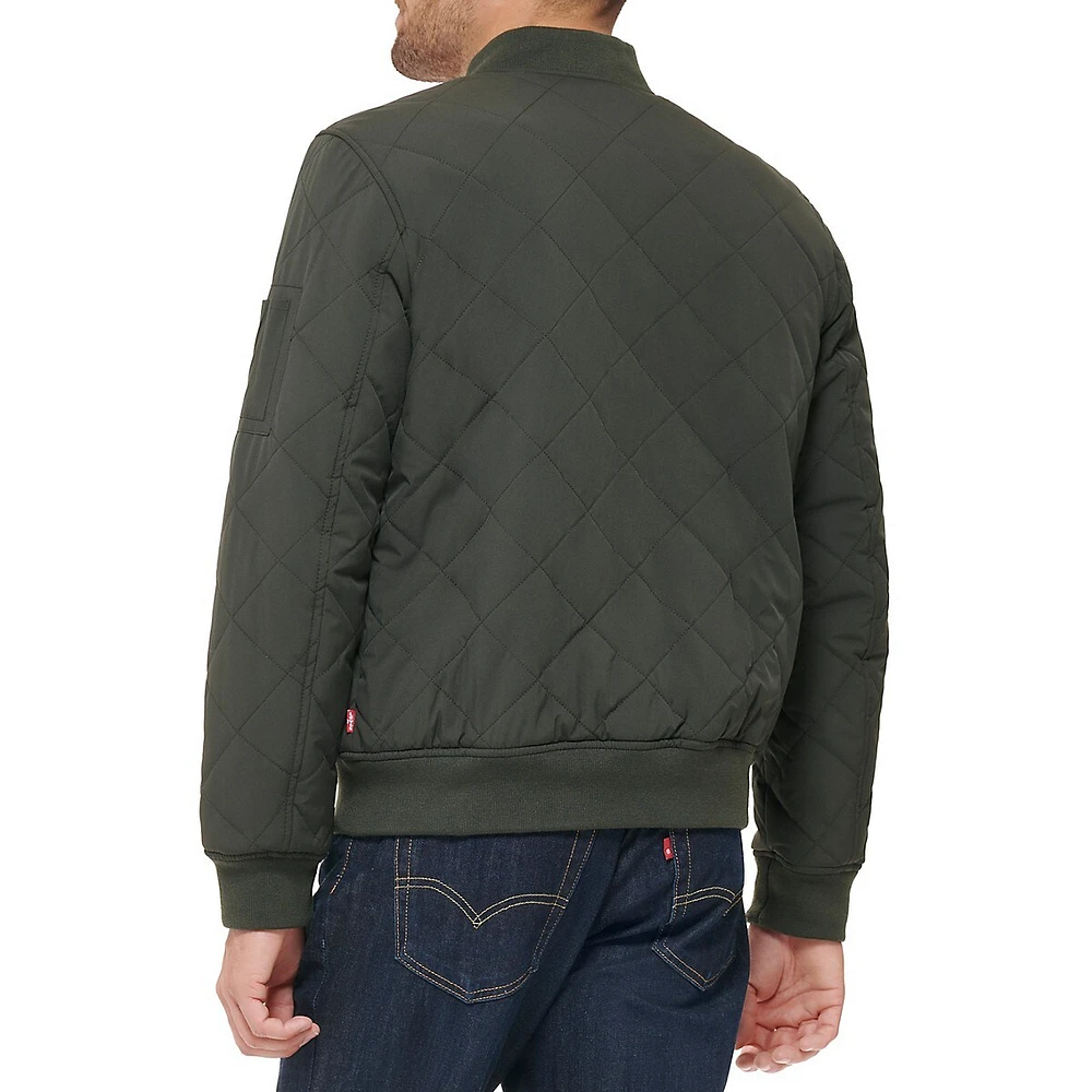 Quilted Bomber Jacket