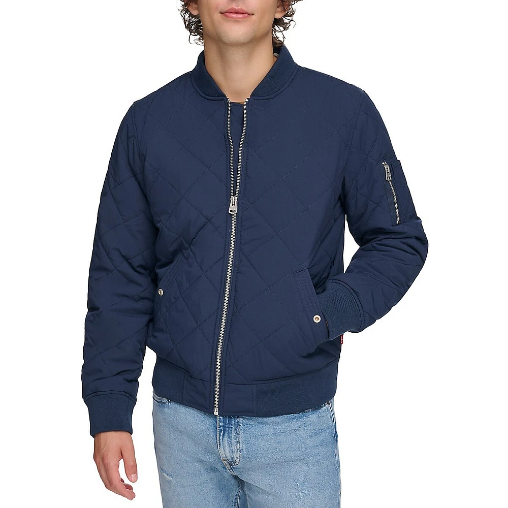 Quilted Bomber Jacket