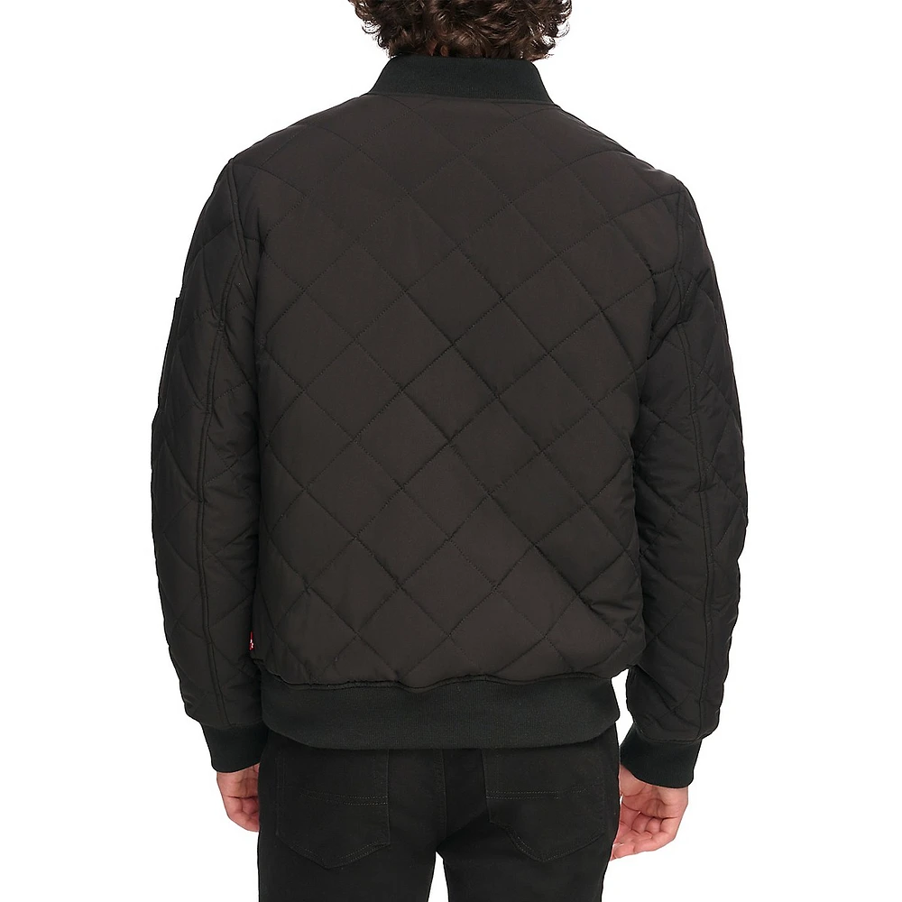 Quilted Bomber Jacket