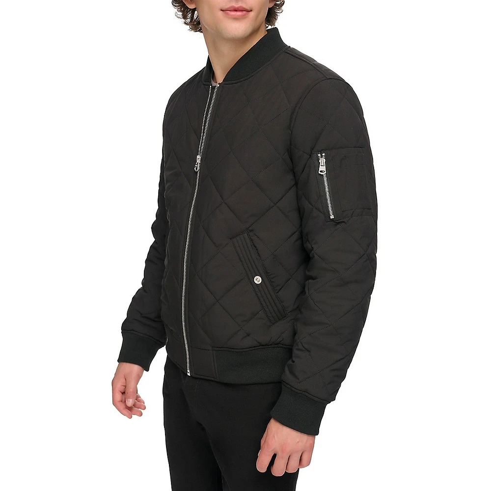 Quilted Bomber Jacket