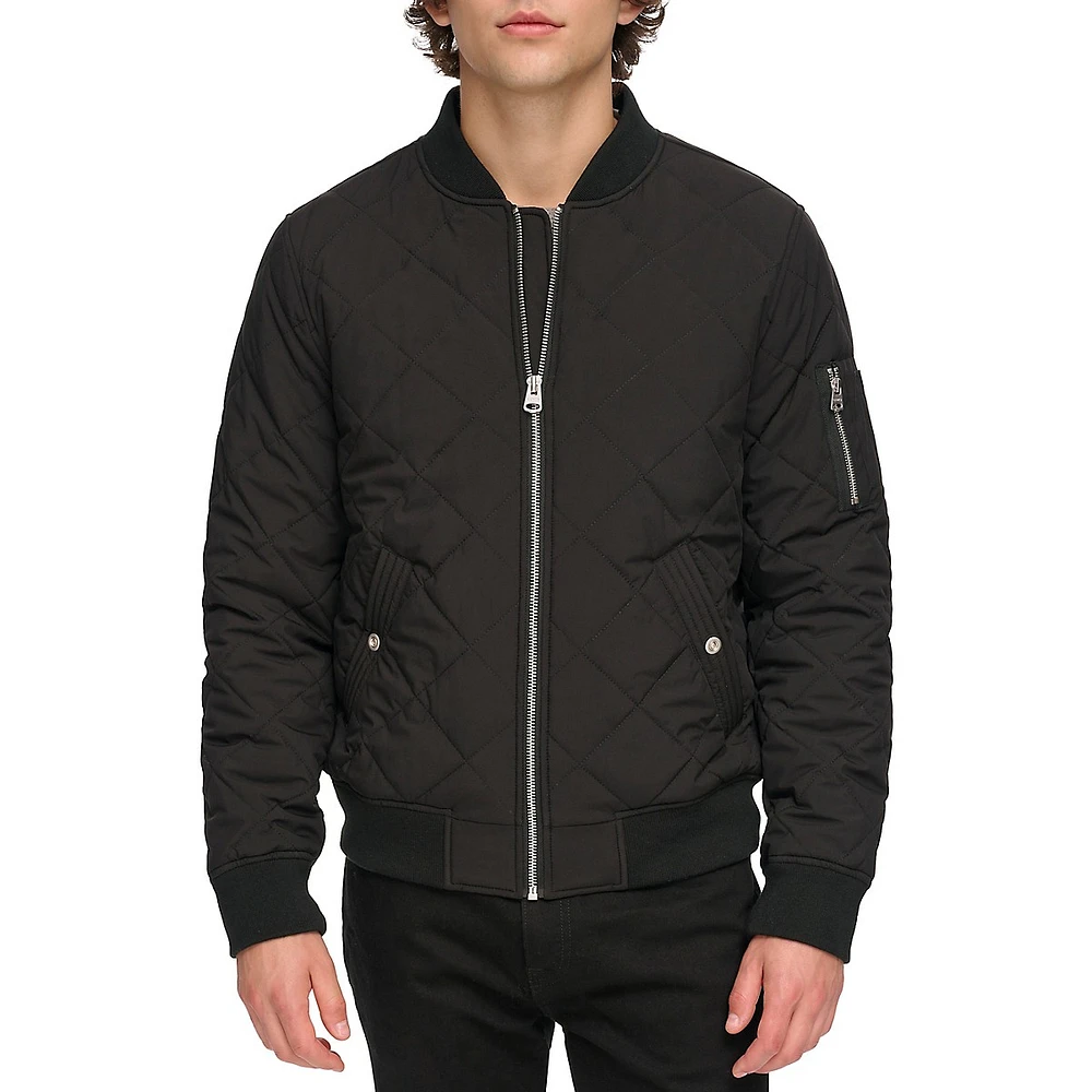 Quilted Bomber Jacket