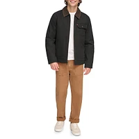 Corduroy-Collar Cotton Depot Jacket