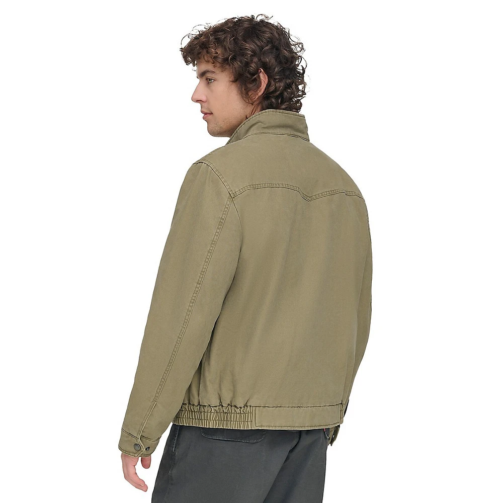 Cotton Stand-Collar Jacket