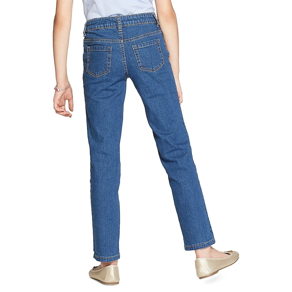 Girl's Mid-Rise Straight Jeans