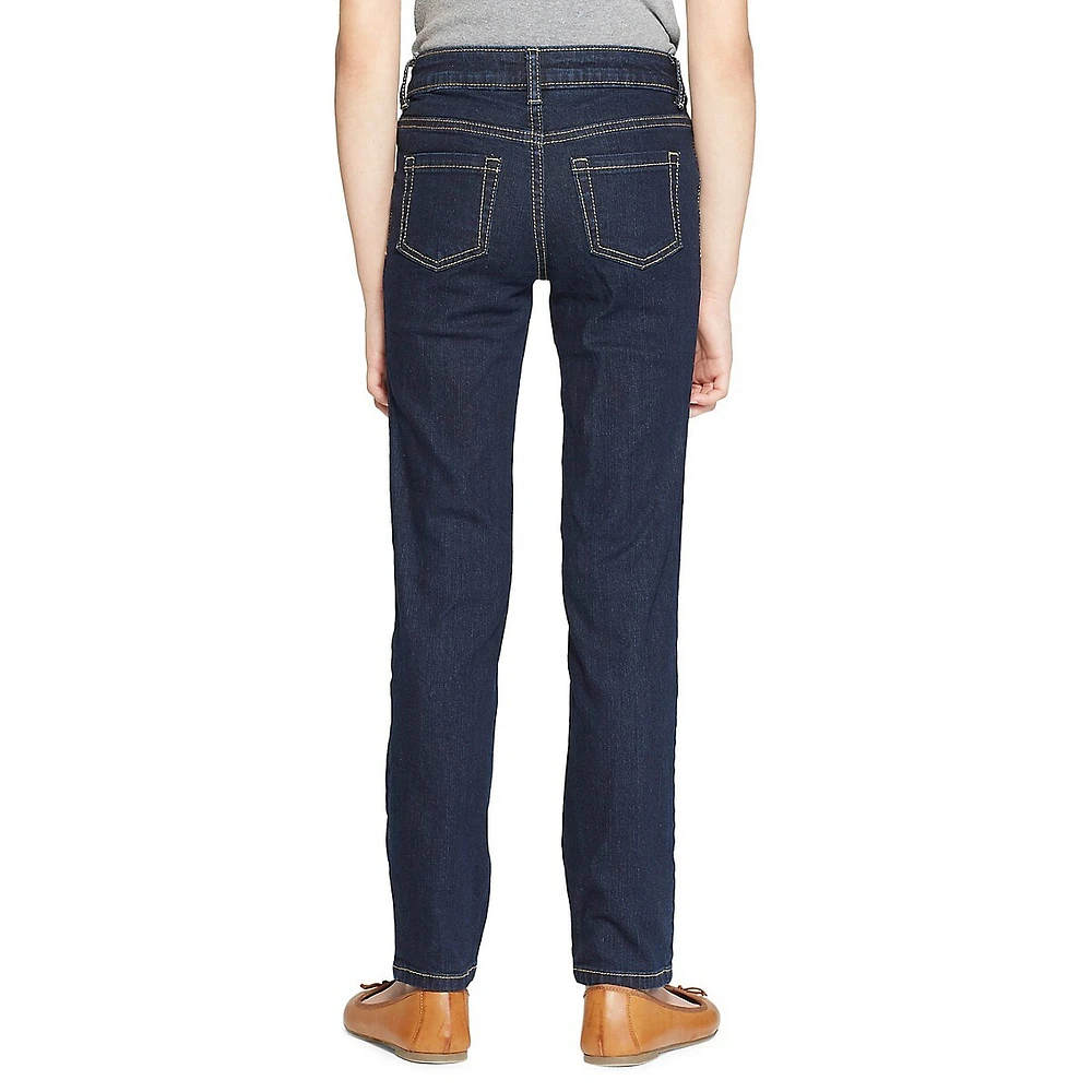 Girl's Mid-Rise Straight Jeans