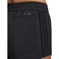 Training Pacer 3-Stripes Woven Heather Quarter Shorts