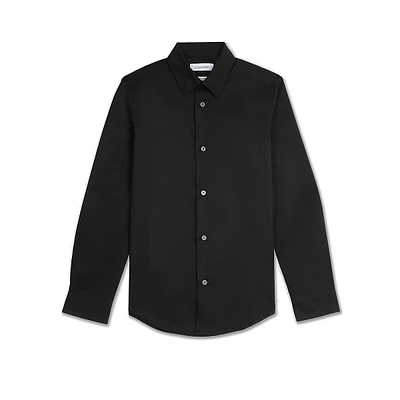 Boy's Long-Sleeve Stretch Poplin Shirt