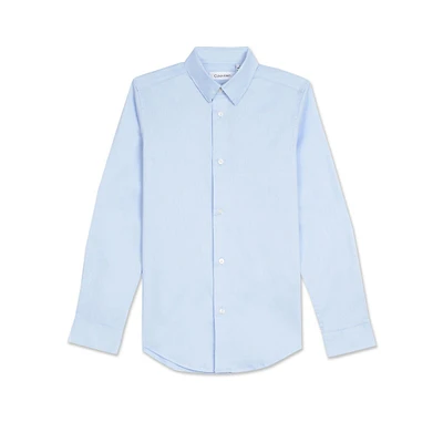 Boy's Long-Sleeve Stretch Poplin Shirt