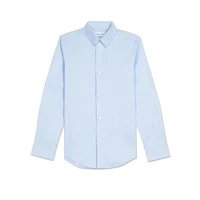 Boy's Long-Sleeve Stretch Poplin Shirt