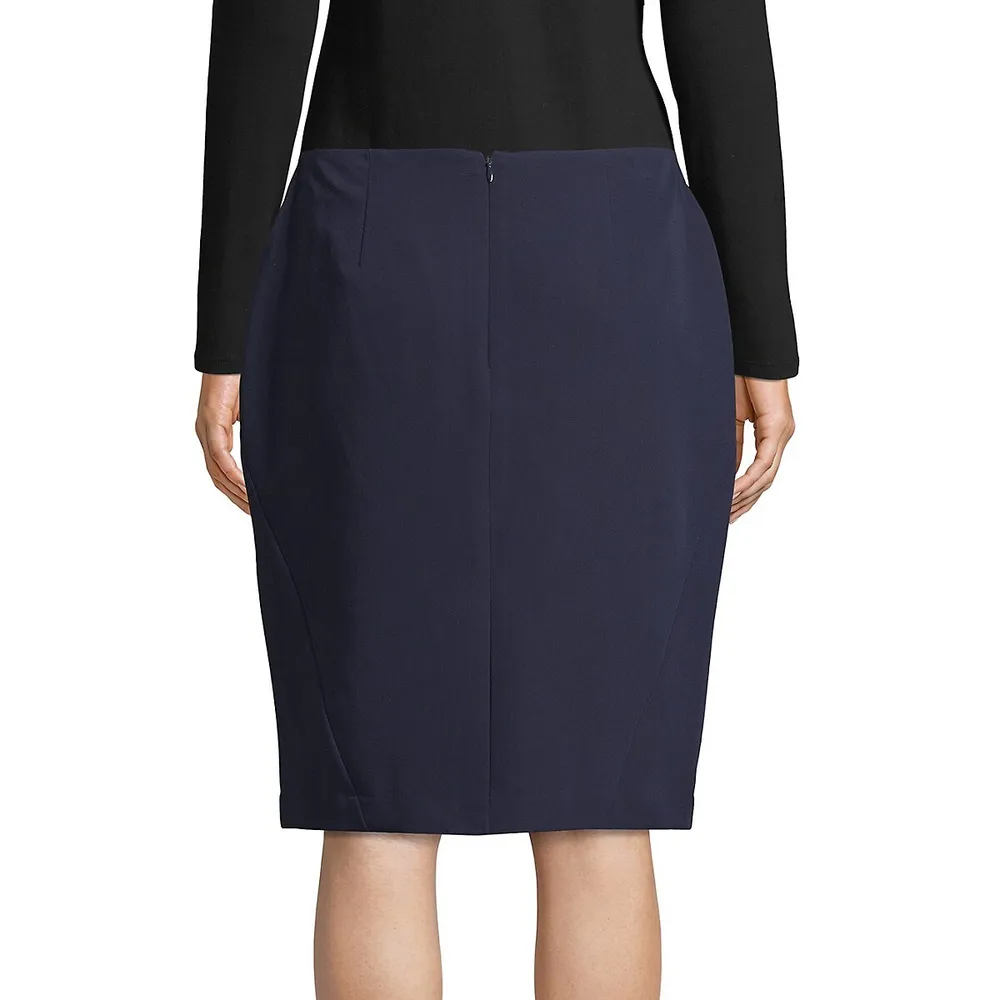 Knee-Length Pencil Skirt