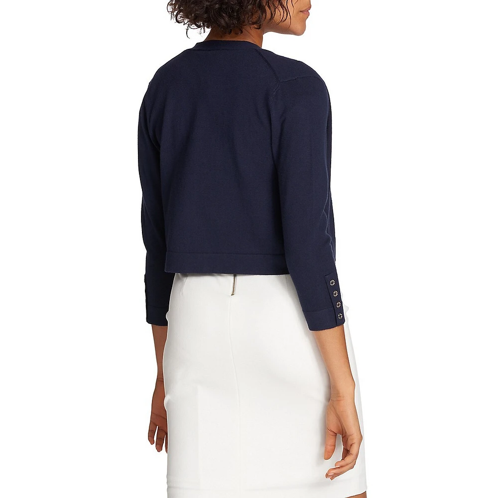 Buttoned Sleeve Shrug