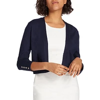 Buttoned Sleeve Shrug