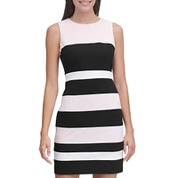 Scuba Colorblock Sheath Mini Dress