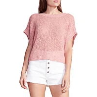 Dolman-Sleeve Cotton-Blend Sweater