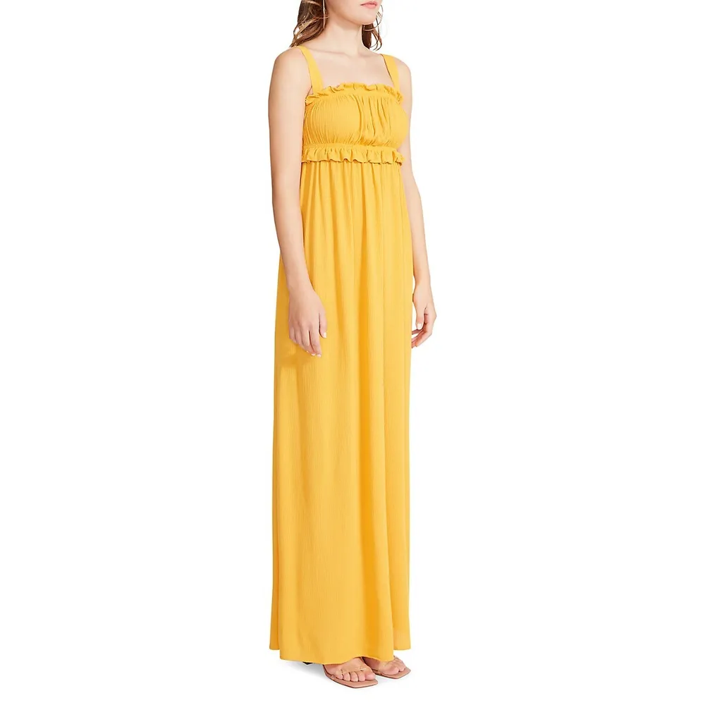 Robe maxi à encolure carrée