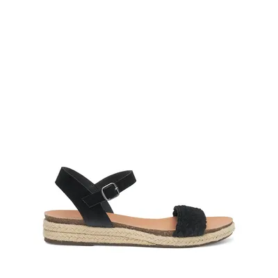 Grecilyn Oiled Suede Espadrille Sandals
