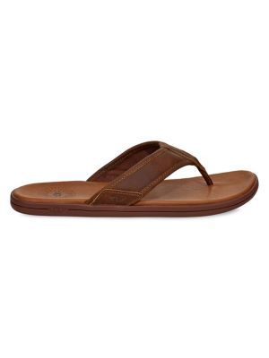 Men's Seaside Leather Flip-Flop Sandals