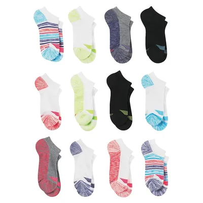 Girl's 12-Pair Ankle-Length Socks