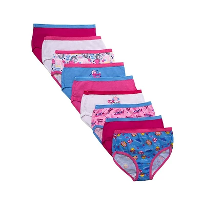 Girl's 9-Piece Briefs Set