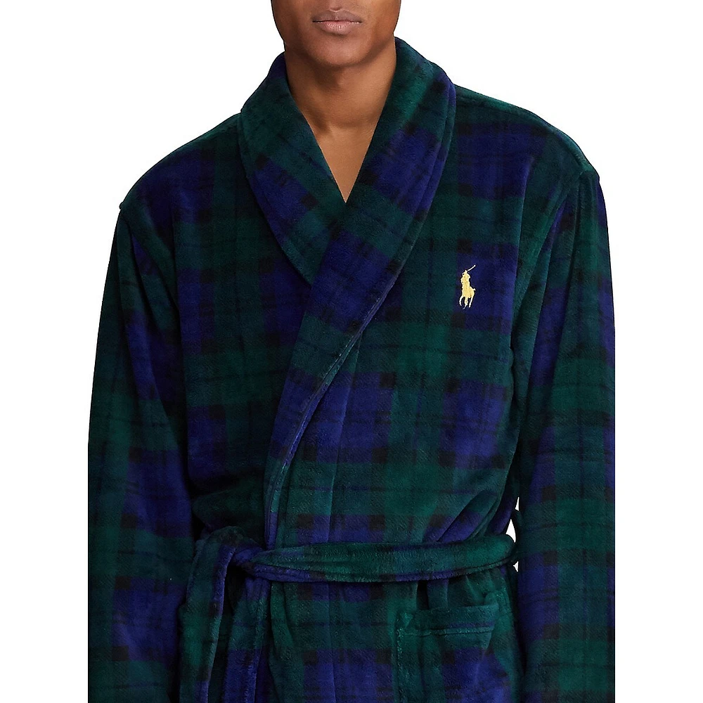 Plaid Microfiber Robe