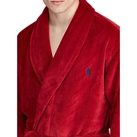 Shawl-Collar Plush Robe