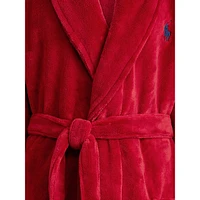 Shawl-Collar Plush Robe
