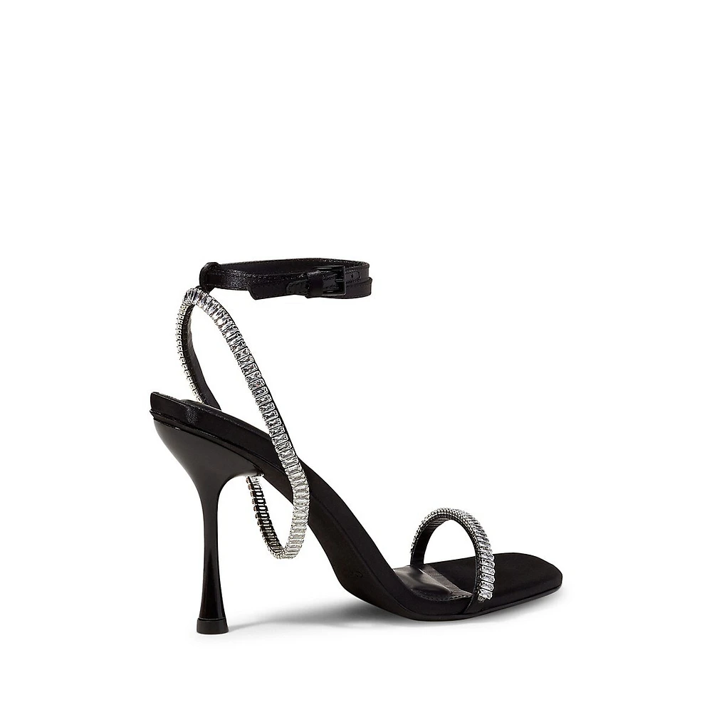 Luxon Crystal Heeled Ankle-Strap Sandals