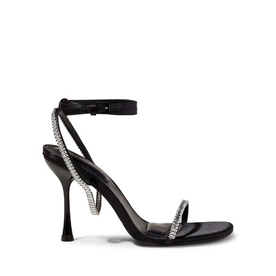 Luxon Crystal Heeled Ankle-Strap Sandals