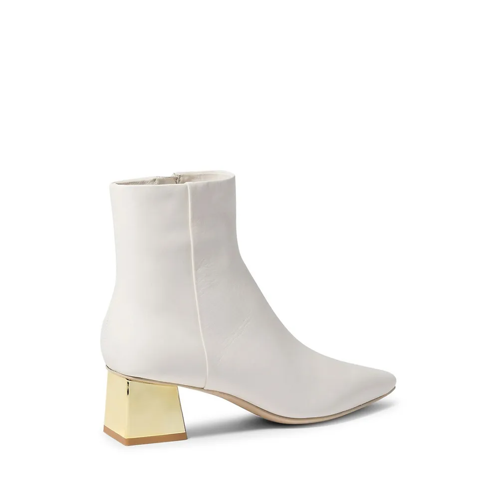Ryder Leather Block-Heel Ankle Boots