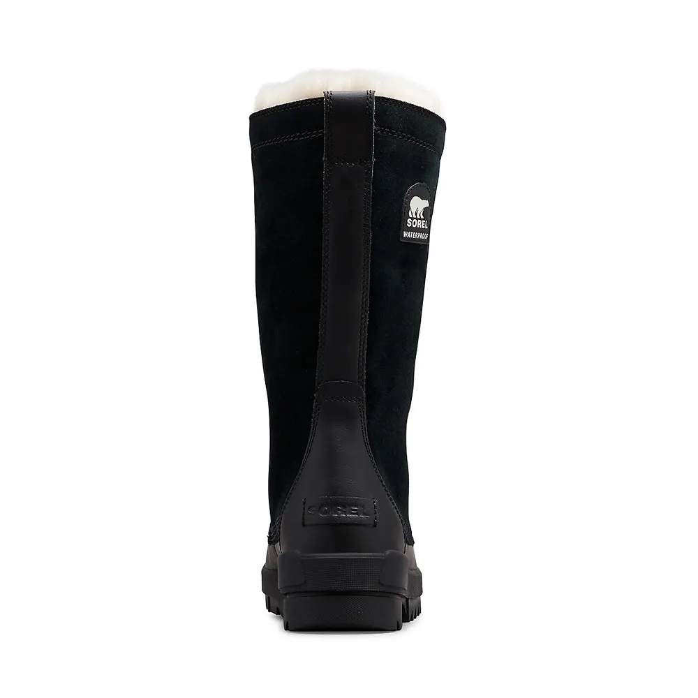 Women's Tivoli IV Faux Fur-Trim Waterproof Suede Tall Boots