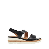 Kea Leather Platform Slingback Sandals