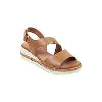 Kea Leather Platform Slingback Sandals