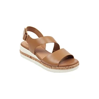 Kea Leather Platform Slingback Sandals