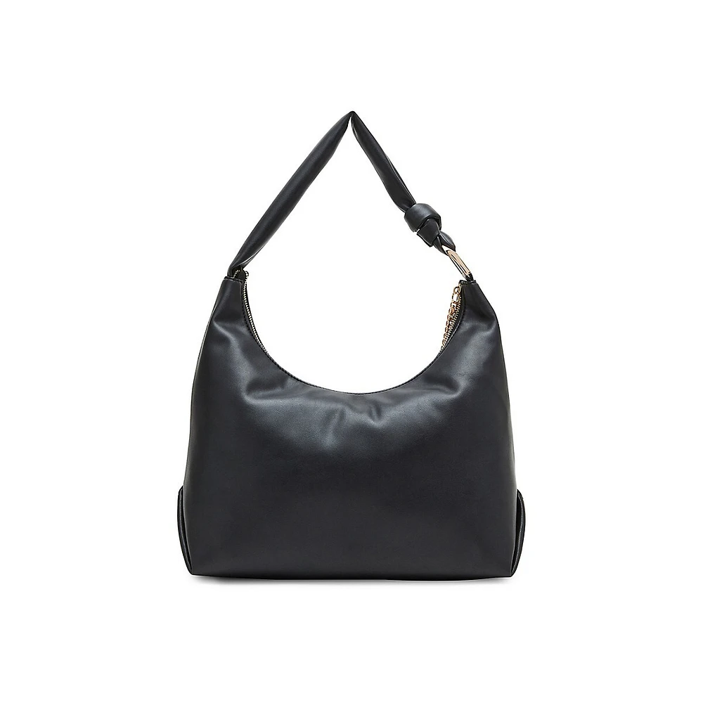 Knotted Tassel-Zip Hobo Bag