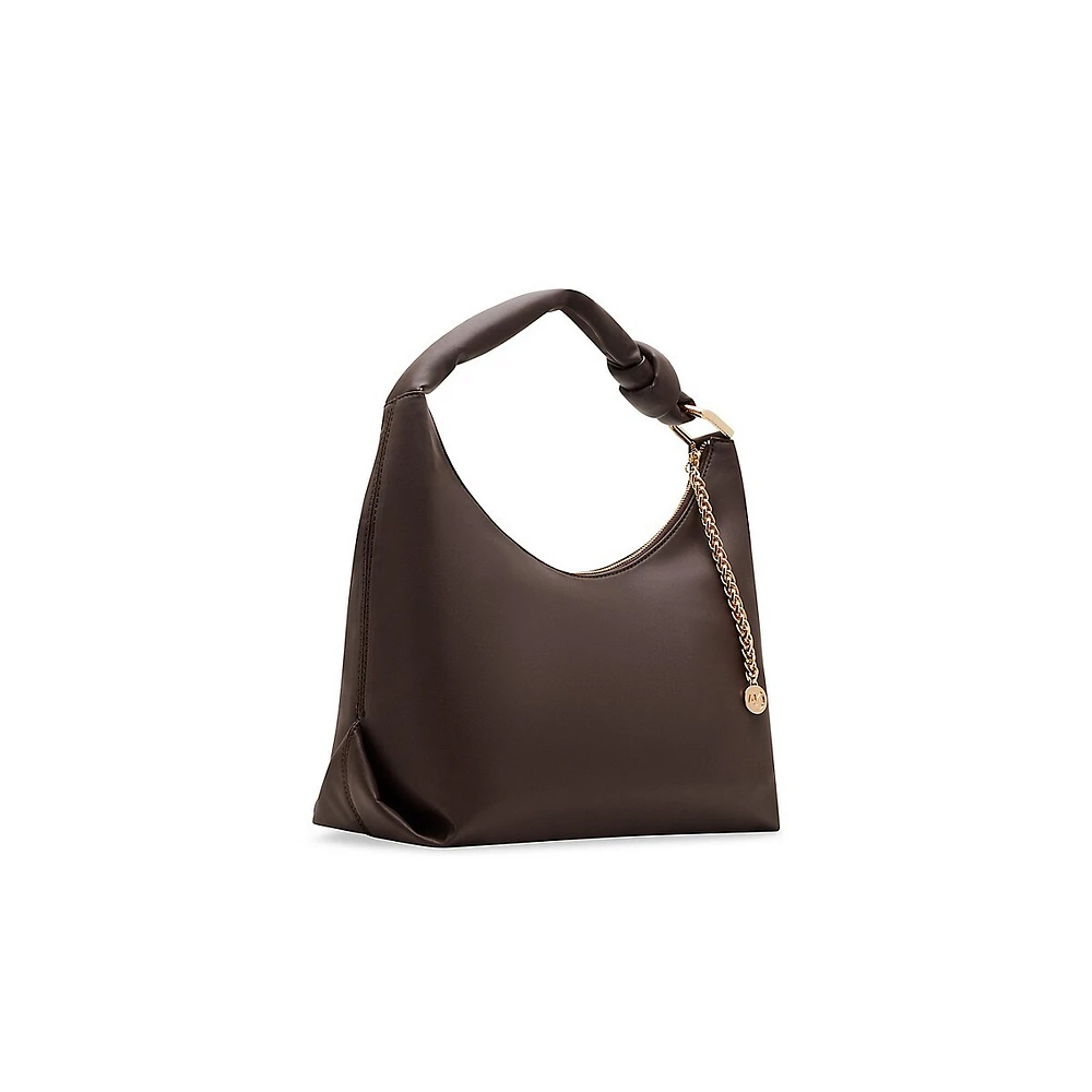 Knotted Tassel-Zip Hobo Bag